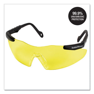 Magnum 3g Safety Eyewear, Black Frame, Yellow-amber Lens