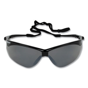 Nemesis Safety Glasses, Black Frame, Smoke Mirror Lens, 12-carton