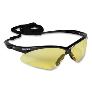 Nemesis Safety Glasses, Black Frame, Amber Lens, 12-carton