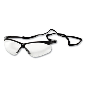 V60 Nemesis Rx Reader Safety Glasses, Black Frame, Clear Lens, +3.0 Diopter Strength, 12-carton
