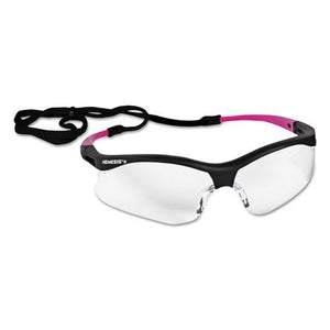 ESKCC38478 - V30 Nemesis Safety Eyewear, Small, Black Frame W-pink Tips, Clear Lens, 12-ctn
