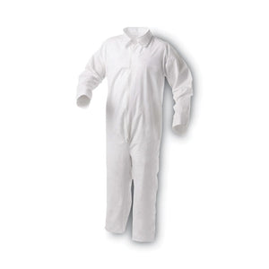 A35 Liquid And Particle Protection Coveralls, Zipper Front, X-large, White, 25-carton