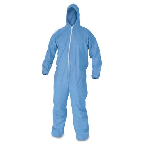 ESKCC45023 - A60 Elastic-Cuff, Ankles & Back Hooded Coveralls, Blue, Large, 24-case