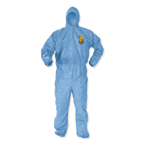 ESKCC45026 - A60 Elastic-Cuff, Ankles & Back Hooded Coveralls, 3x Large, Blue, 20-carton