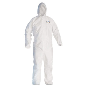 A30 Elastic Back And Cuff Hooded Coveralls, 3x-large, White, 25-carton