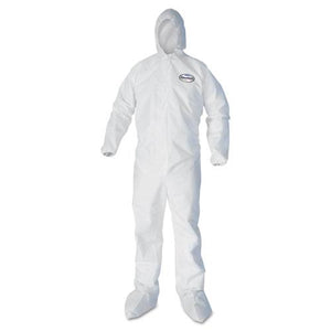 ESKCC46123 - A30 Elastic Back And Cuff Hooded-boots Coveralls, White, Large, 25-carton