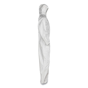 A20 Breathable Particle Protection Coveralls, Elastic Back, Hood, Medium, White, 24-carton