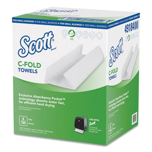 C-fold Towels, Absorbency Pockets,10.13 X 13.15, White, 150-pk,8 Pk-ct