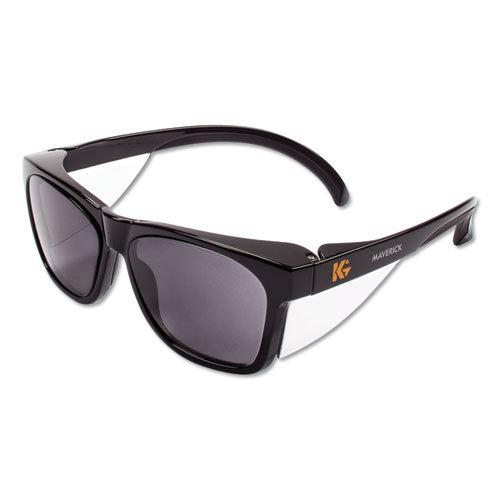 ESKCC49311 - MAVERICK SAFETY GLASSES, BLACK, POLYCARBONATE FRAME, SMOKE LENS