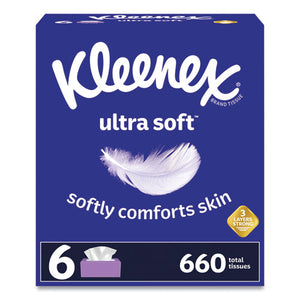 Ultra Soft Facial Tissue, 3-ply, White, 8.2 X 8.4, 110 Sheets-box, 6 Boxes-pack