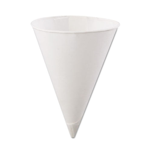 ESKCI45KR - Rolled Rim Paper Cone Cups, 4.5oz, White, 200-bag, 25 Bags-carton