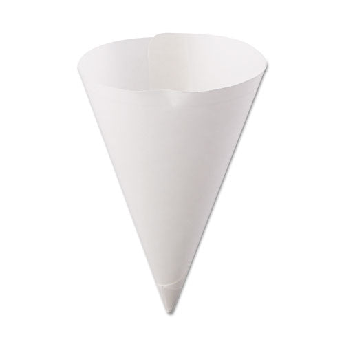 ESKCI70KSE - Straight-Edge, Poly Bagged Paper Cone Cups, 7oz, White, 250-bag, 5000-carton