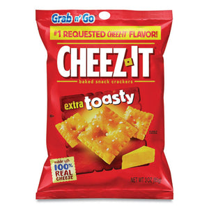 Baked Snack Crackers, Extra Toasty Cheese, 3 Oz Bag