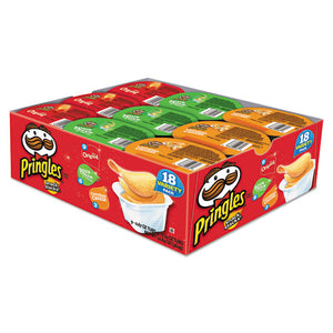 Potato Chips; Original; Cheddar Cheese; Sour Cream And Onion, 0.74 Oz Canister, 48-carton