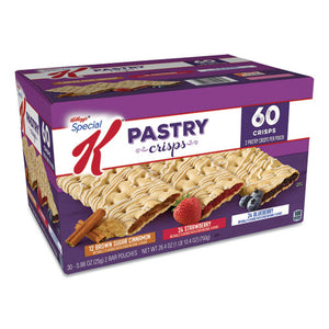 Special K Pastry Crisps, Blueberry; Brown Sugar Cinnamon; Strawberry, 0.88 Oz Pouch, 60-carton