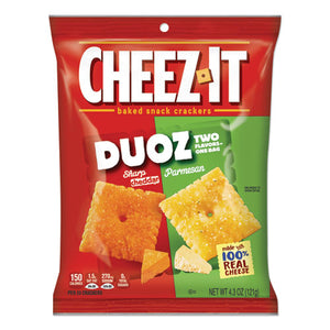 Cheez-it Duoz Crackers, Sharp Cheddar And Parmesan, 4.3 Oz Bag, 6-pack