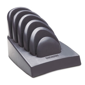 ESKMW62061 - Insight Priority Puck Five-Slot Desktop Copyholder, Plastic, Dark Blue-gray