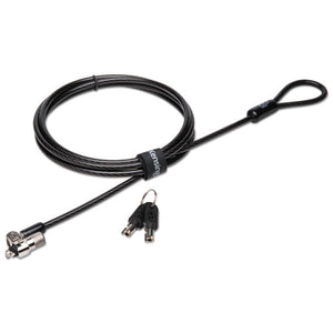 ESKMW65020 - Microsaver 2.0 Keyed Laptop Lock, 6ft Steel Cable, Silver, Two Keys