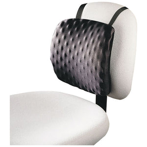 Halfback Back Support Chair Pad, 13w X 1 1-2d X 13 3-4h, Black