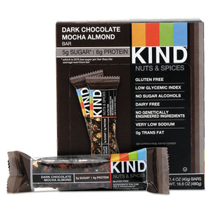 ESKND18554 - Nuts And Spices Bar, Dark Chocolate Mocha Almond, 1.4 Oz Bar, 12-box