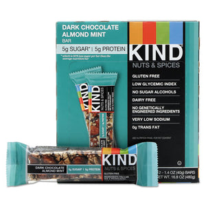 ESKND19988 - Nuts And Spices Bar, Dark Chocolate Almond Mint, 1.4 Oz Bar, 12-box
