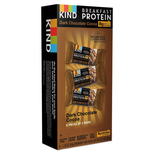 ESKND25954 - Breakfast Protein Bars, Dark Chocolate Cocoa, 50 G Box, 8-pack