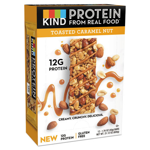 ESKND26041 - PROTEIN BARS, TOASTED CARAMEL NUT, 1.76 OZ, 12-PACK