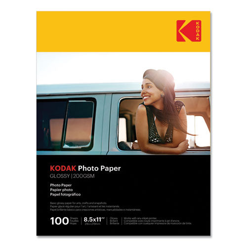 Photo Paper, 8 Mil, 8.5 X 11, Glossy White, 100-pack