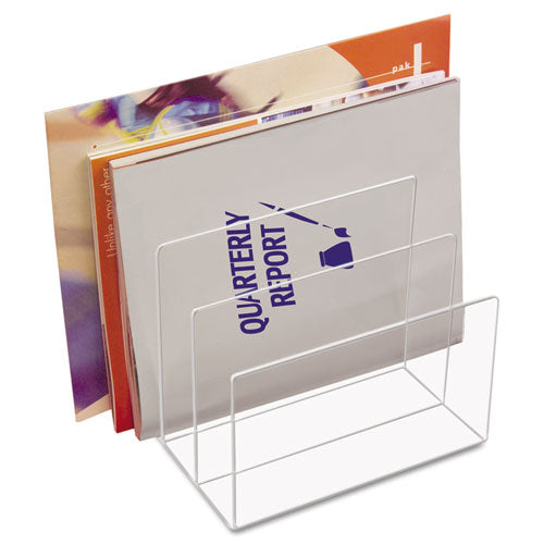 ESKTKAD45 - Clear Acrylic Desk File, Three Sections, 8 X 6 1-2 X 7 1-2, Clear