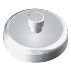 Mounting Magnets For Glove And Towel Dispensers, 1.5" Diameter, White-silver, 4-pack