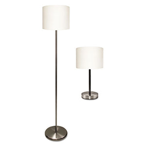 ESLEDL9135 - Slim Line Lamp Set, Table 12 5-8" High And Floor 61 1-2" High, Silver-white