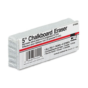 ESLEO74555 - 5-Inch Chalkboard Eraser, Wool Felt, 5w X 2d X 1h