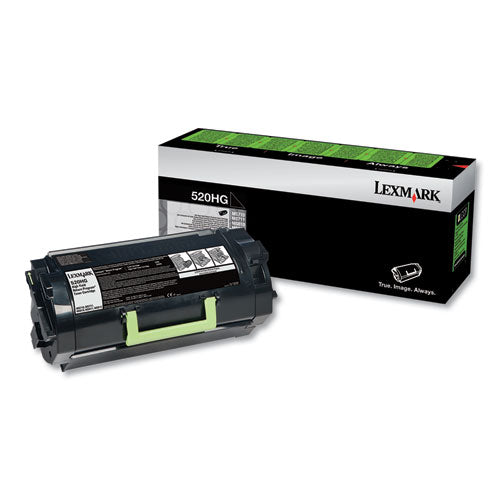 ESLEX52D0H0G - REMANUFACTURED 52D0H0G (520HG) RETURN PROGRAM HIGH-YIELD TONER, BLACK