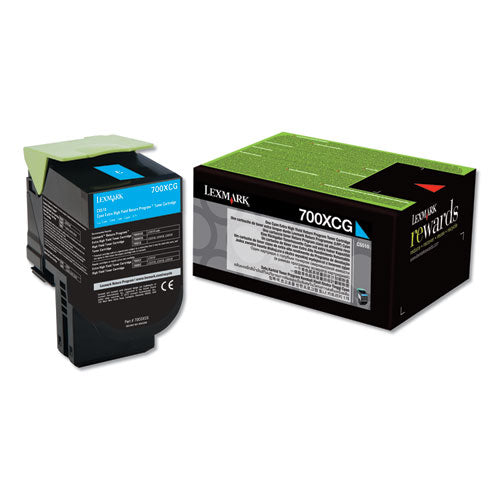 ESLEX70C0XCG - REMANUFACTURED 70C0XCG (700XCG) RETURN PROGRAM EXTRA HIGH-YIELD TONER, CYAN