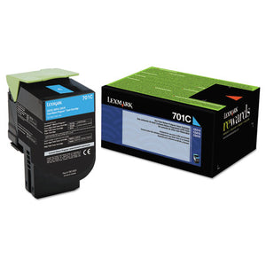 ESLEX70C10C0 - 70C10C0 RETURN PROGRAM TONER, 1000 PAGE-YIELD, CYAN