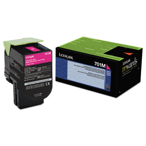 ESLEX70C10M0 - 70C10M0 RETURN PROGRAM TONER, 1000 PAGE-YIELD, MAGENTA