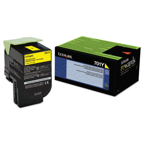 ESLEX70C10Y0 - 70C10Y0 RETURN PROGRAM TONER, 1000 PAGE-YIELD, YELLOW