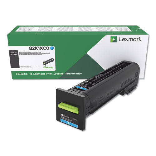 ESLEX82K1XC0 - REMANUFACTURED 82K1XC0 (CX825) RETURN PROGRAM EXTRA HIGH-YIELD TONER, CYAN