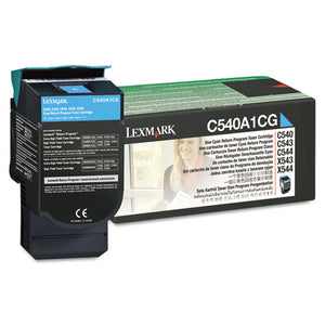 ESLEXC540A1CG - C540A1CG RETURN PROGRAM TONER, 1000 PAGE-YIELD, CYAN