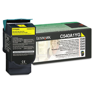 ESLEXC540A1YG - C540A1YG RETURN PROGRAM TONER, 1000 PAGE-YIELD, YELLOW