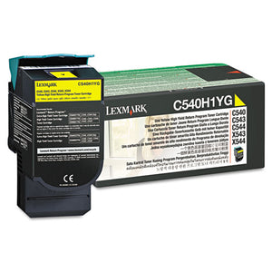 ESLEXC540H1YG - C540H1YG RETURN PROGRAM HIGH-YIELD TONER, 2000 PAGE-YIELD, YELLOW