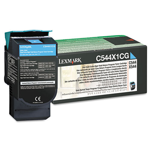 ESLEXC544X1CG - C544X1CG RETURN PROGRAM EXTRA HIGH-YIELD TONER, 4000 PAGE-YIELD, CYAN