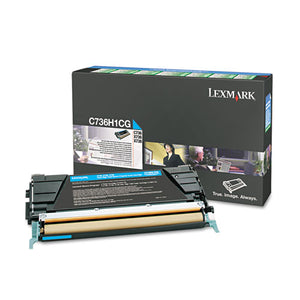 ESLEXC736H1CG - C736H1CG (C736) RETURN PROGRAM HIGH-YIELD TONER, 10000 PAGE-YIELD, CYAN