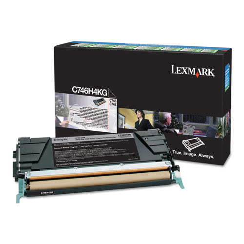 ESLEXC746H4KG - C746H1KG RETURN PROGRAM HIGH-YIELD TONER, 12000 PAGE-YIELD, BLACK, TAA COMPLIANT