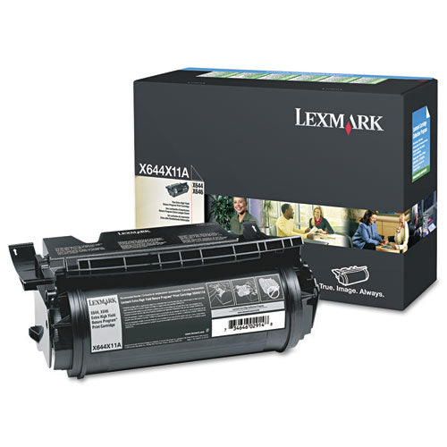 ESLEXX644X11A - X644X11A RETURN PROGRAM EXTRA HIGH-YIELD TONER, 32000 PAGE-YIELD, BLACK