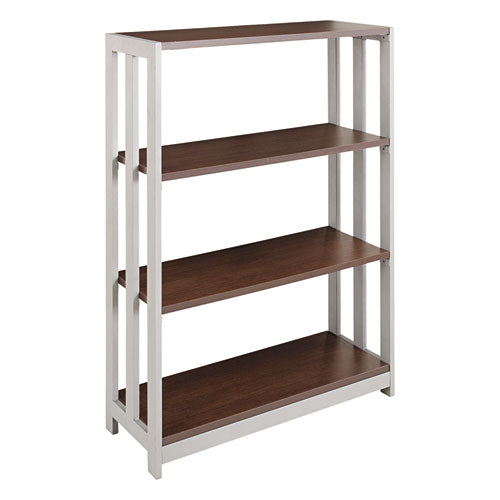 ESLITTR735MOC - TRENTO LINE BOOKCASE, THREE-SHELF, 31 1-2W X 11 5-8D X 43 1-4H, MOCHA