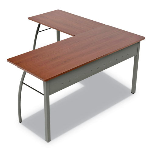 ESLITTR737CH - TRENTO LINE L-SHAPED DESK, 59 1-8W X 59 1-8D X 29 1-2H, CHERRY