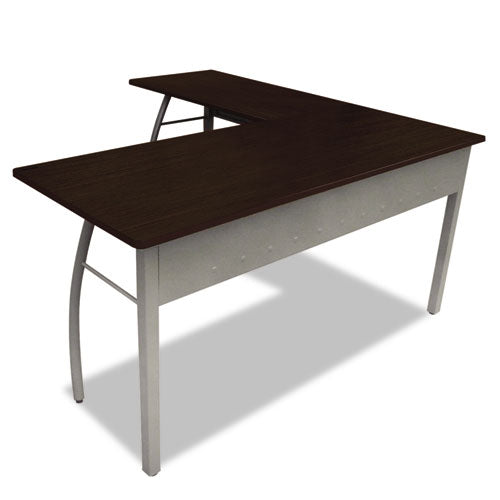 ESLITTR737MOC - Trento Line L-Shaped Desk, 59-1-8w X 59-1-8d X 29-1-2h, Mocha-gray