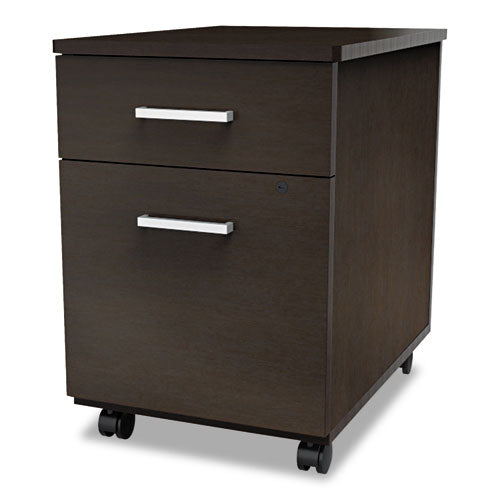 ESLITTR752MOC - Trento Line Mobile Pedestal File, Box-file Drawer, Mocha