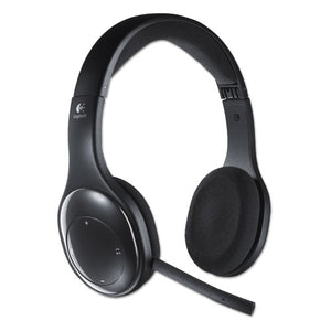 ESLOG981000337 - H800 Binaural Over-The-Head Wireless Bluetooth Headset, 4 Ft Range, Black